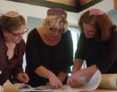 Female scribes finish writing Torah scroll