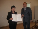 Лидер еврейской общины Армении награждена грамотой от президента страны