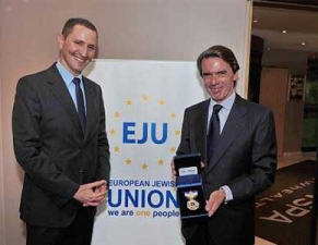 Former Spanish PM Aznar honored by European Jewish Union