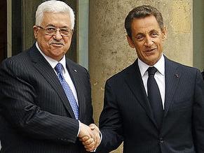 Abbas meets Sarkozy in Paris after ceremony marking Palestinian Authority admission as full member of UNESCO