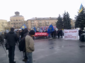 В Умани прошел митинг против «оккупации» города хасидами