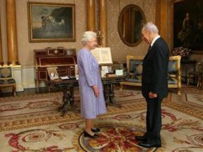 Israeli President Peres toasts the Queen as British embassy celebrates her Diamond Jubilee