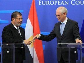 In Brussels, Mohamed Morsi slams defamation against Islam but ‘no justification’ for attacking foreign embassies