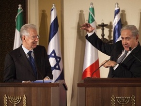 Italian PM Monti reaffirms his country commitment to Israel&#039;s security