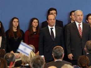 Francois Hollande vows security for Jews in homage with Benjamin Netanyahu