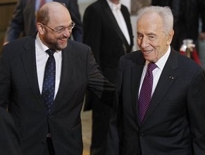 EU’s Schulz on Peres visit: ‘no link between EU-Israel economic and scientific relations and peace process’