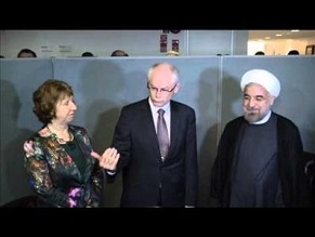 In New York, EU Council President meets for the first time Iran President