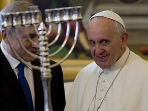 At Vatican audience, Netanyahu gives Pope Francis his late father’s book on the Inquisition