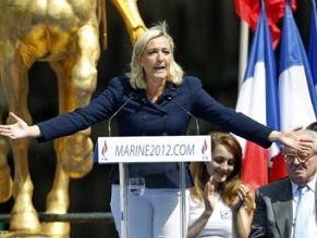 France extreme right National Front likely to win majority of France&#039;s seats in European Parliament