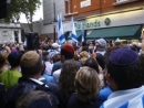 700 people gather in front of Israeli embassy in London to to express solidarity with bereaved families of the three Israeli tee