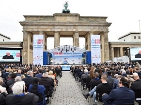 EAJC delegation at a rally against anti-Semitism in Berlin