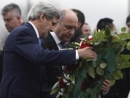 John Kerry lays wreath at kosher supermarket whet four Jews were killed last week by Islamist terrorist