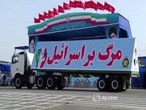 Iran’s military parade features truck with banner ‘Death to Israel’