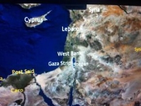 Air France in-flight map omits to mention Israel