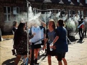 Tourists horrified to see showers installed at the entrance of Auschwitz camp