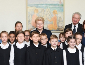 Президент Литвы посетила Вильнюсскую еврейскую гимназию ОРТ им. Шолом-Алейхема