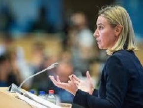 Mogherini: Israeli and Palestinian leaders must demonstrate that commitment to two-state solution &#039;is not fake&#039;