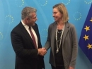 Yair Lapid meets with Federica Mogherini