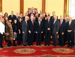 Egyptian President El-Sisi meets in Cairo with delegation of US Jewish leaders