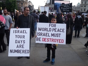 March in London protests Israel&#039;s existence despite calls to Mayor Khan to ban it