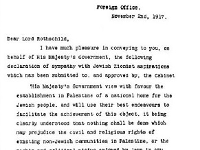 100 years since Balfour Declaration