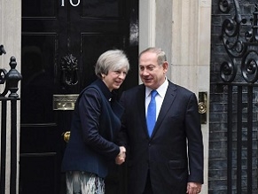 Netanyahu meets British PM May in London, says he is &#039;committed to peace&#039; &#039;Palestinians should accept a Jewish na