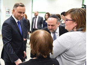 Президент Польши посетил еврейский культурный центр