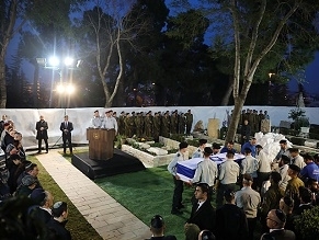 Sgt. Zachary Baumel being laid to rest on Mount Herzl in Jerusalem