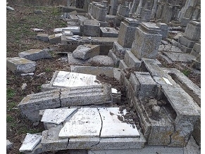 Dozens of Headstones Smashed at Fire-ravaged Jewish Cemetery in Romania