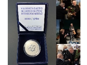 Вручены памятные медали, посвященные году Виленского Гаона и истории евреев Литвы