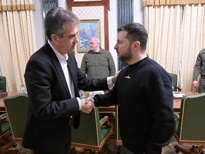 Глава МИД Израиля Эли Коэн встретился с президентом Украины Владимиром Зеленским